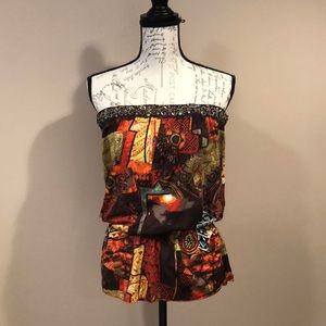 💜 multi colored dressy top